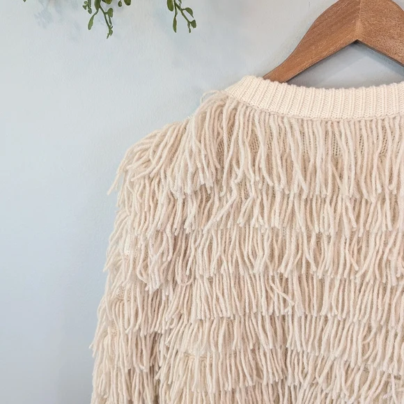 St. John Vanilla Textured Teddy Cardigan Sz. Small